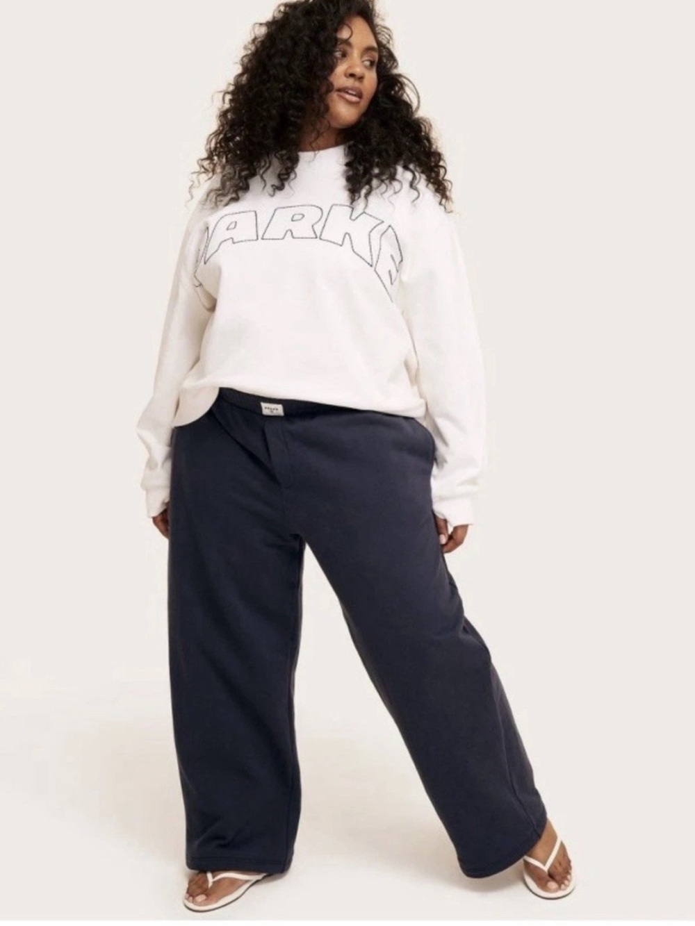 PARKE x TARGET High-Rise Boxer Sweatpants in Navy